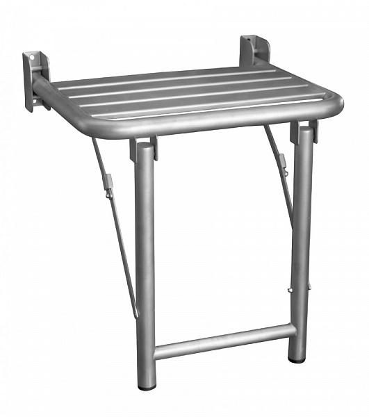 Сиденье для душа с двумя ножками для дополнительной опоры из нержавеющей стали глянцевой