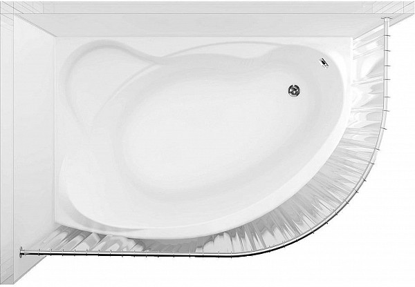 Карниз для ванны Aquanet Graciosa полукруглый 150х90 00176891