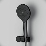 F0118022 Like, душевой набор: ручной душ 120мм, держатель ручного душа, душевой шланг, чёрный, шт.