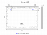 Зеркало VIGO Melissa Media 100 см Melissa Media Grey 1000