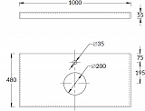 Столешница для раковины Kerama Marazzi Canaletto 100 см CN100.DL501300R