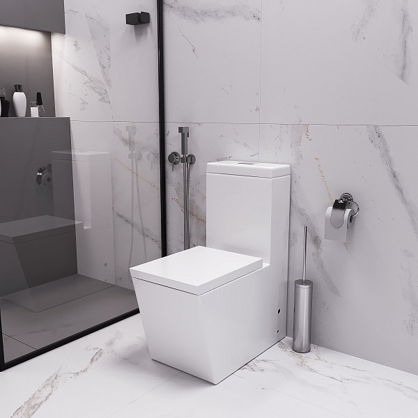 Унитаз GR-4493 Cristal (670*350*825) напольный с толстой крышкой, 1 место