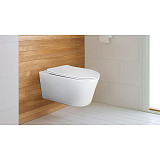 Унитаз подвесной Azario Ollin 360х535х371 безободковый, слив "Торнадо", с быстросъемным сиденьем микролифт (AZ-0513R)