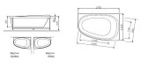 W80A-170R110W-A Like, ванна акриловая 170х110 см, правосторонняя, шт