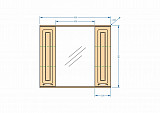 Зеркало-шкаф "Кармела 90/С", карпатская ель