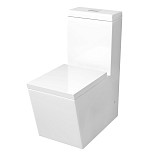 Унитаз GR-4493 Cristal (670*350*825) напольный с толстой крышкой, 1 место