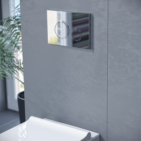 Комплект KOLLER POOL для монтажа  подвесного унитаза: Инсталляция Alcora ST 1200 с клавишей TWIN Chrome, Унитаз KVADRO Rimless, сиденье дюропласт: SoftClose, Take Off, антибактериальное покрытие, система «Антивсплеск»