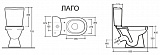 Унитаз-компакт ЛАГО, к/в, 1-реж AlcaPlast, сид. DP (КЕРАМИН)