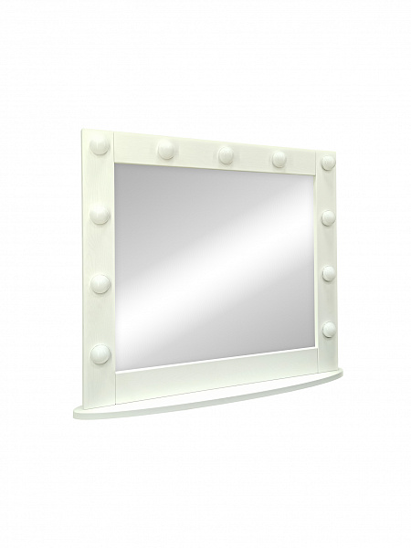 Зеркало Континент Гримерное настольное белое 800х700 (11 ламп)