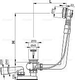 Сифон для ванны AlcaPlast A550K-100