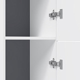 M90CSR0306WG GEM, шкаф-колонна, напольный, правый, 30 см, двери, push-to-open, цвет: белый, глянец