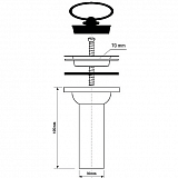 Выпуск с пробкой McAlpine MRWW2-32 выход 1"1/4