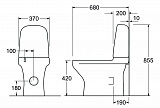 Унитаз напольный Gustavsberg Estetic Hygienic Flush GB1183002R1231 безободковый, сиденье с микролифтом
