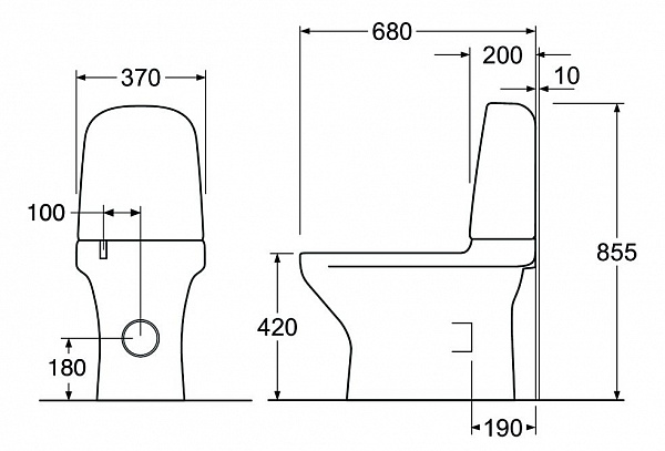 Унитаз напольный Gustavsberg Estetic Hygienic Flush GB1183002R1231 безободковый, сиденье с микролифтом