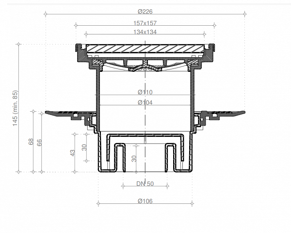 Confluo Standard 15х15 Vertical White Glass Pestan