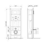 DX00.I011.0151 Инсталляция для подвесного унитаза с клавишей, глянцевый хром