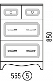 Комод Corozo Классика 55 белый SD-00000329