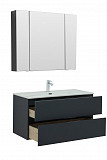 Мебель для ванной Aquanet Алвита New 100 2 ящика, антрацит 00274201