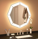 Зеркало AZARIO Renato 800х800, влагостойкое с подсветкой и гравировкой (CS00063643)