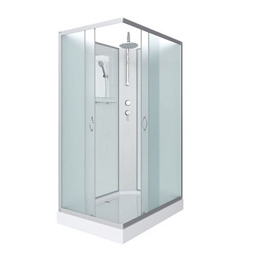 Душ.каб. NG-43085-14QBKT (1000х800х2100-2400) низкий поддон(13см) стекло МАТОВОЕ 3 места