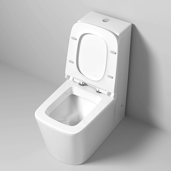 Унитаз GR-4400S Falcon (665*350*820) напольный с тонкой крышкой, 1 место