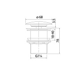 Выпуск для умывальника без перелива, Optima Home, белый глянцевый, IDDIS, OPHWS00i88