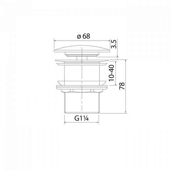 Выпуск для умывальника без перелива, Optima Home, белый глянцевый, IDDIS, OPHWS00i88