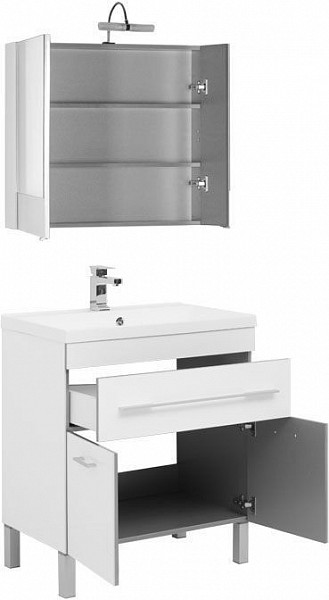 Мебель для ванной Aquanet Верона NEW 75 белый (напольный 1 ящик 2 дверцы) 00231034