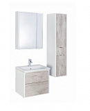 Зеркальный шкаф Roca Ronda 60 белый матовый/бетон ZRU9303007