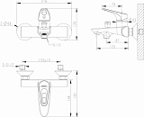 Комплект смесителей для ванной комнаты Bravat Drop-D 3 в 1 F00312C