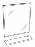 Зеркало с полочкой Corozo Мирэль 70 белое SD-00000275
