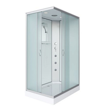 Душ.каб. NG-43085-14QG (1000х800х2150) низкий поддон(13см) стекло МАТОВОЕ 3 места