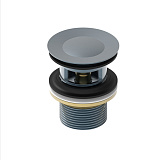 Выпуск для умывальника с переливом, графит, Slide, IDDIS,SLIGM00i88