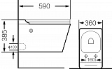 Унитаз GR-5501 impuls (590*360*385) БЕЛЫЙ подвесной с тонкой крышкой, 1 место