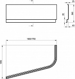 Передняя панель Ravak CHROME 160x105 белая правая CZA6100A00