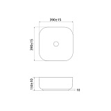 Белый глянцевый умывальник накладной, Bridge, IDDIS, BRIWS04i27