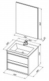 Мебель для ванной Aquanet Lino 60 Дуб Веллингтон 00271952