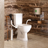 Унитаз-компакт Оскольская керамика Персона Премиум, подвод воды нижний, косой выпуск, с двойным опорным поручнем