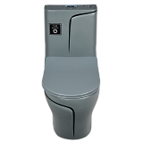 EY-9011 Унитаз -моноблок, с сиденьем термопласт с микролифтом серый/черный