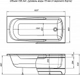 Фронтальная панель для ванны Aquanet Extra 150 00208674