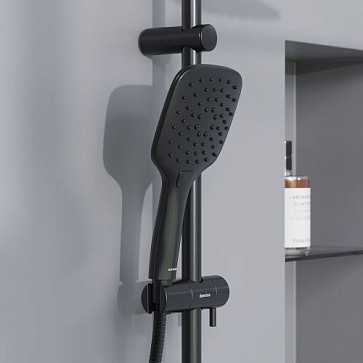 DX220920300_xxx Apollo, душевая система со смесителем-полкой: верхний душ 230*230мм, ручной душ