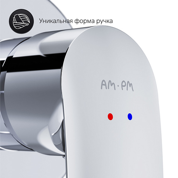 F8072200 Like, смеситель д/умывальника, монтируемый в стену, хром, шт.