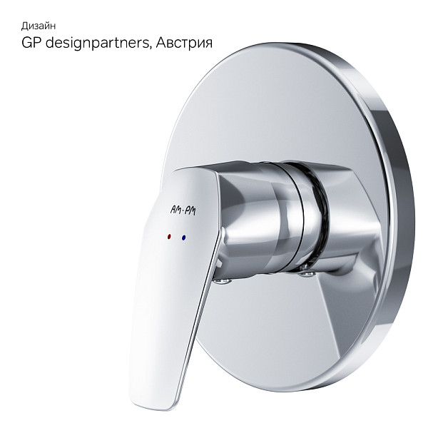 F9075000 Gem, cмеситель д/душа монтируемый в стену, хром, шт.
