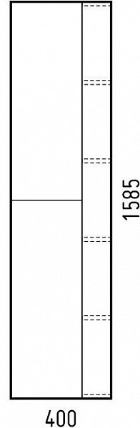 Шкаф-пенал Corozo Гольф 40 универсальный, сонома SD-00000389