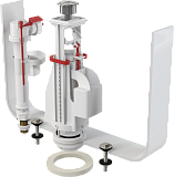 Арматура для бачка сливная/наливная 1/2" нижнее подключение кнопка хром 2/реж Alca Plast SA08ASK 1/2" CHROM