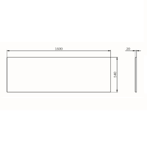 W84A-160-070W-P Func панель фронтальная для ванны 160х70