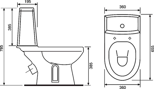 Унитаз-компакт Оскольская керамика Фиона Люкс декор