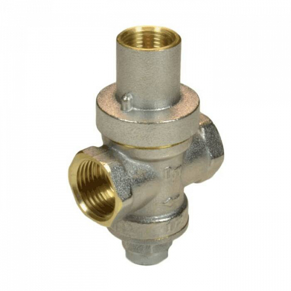 Регулятор давления поршневой латунь Ду 15 Ру16 1/2" ВР Рн=1 - 9бар с выходом под манометр Ogint RDB02