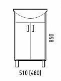 Тумба Corozo "Колор 50", красная, Уют 50 SD-00000696