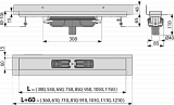 Душевой лоток AlcaPlast APZ1116-750 Wall Low Водоотводящий желоб